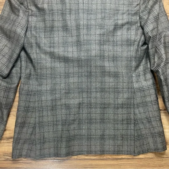 Brooks Brothers Regent E.Thomas Wool Cashmere Blend Brown Plaid Men’s Size 44L